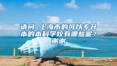 请问 上海市的可以专升本的本科学校有哪些呢？谢谢