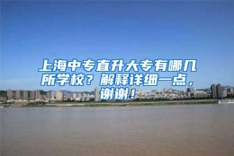 上海中专直升大专有哪几所学校？解释详细一点，谢谢！