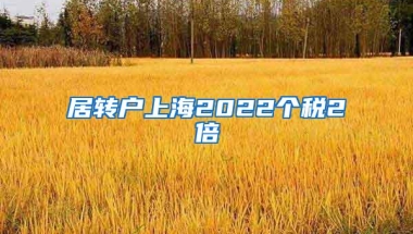 居转户上海2022个税2倍