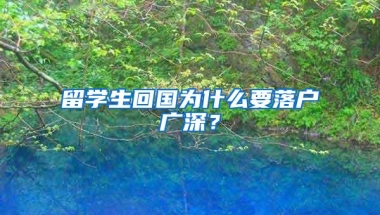 留学生回国为什么要落户广深？