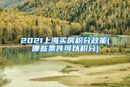 2021上海买房积分政策(哪些条件可以积分)