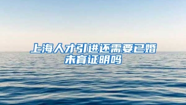 上海人才引进还需要已婚未育证明吗