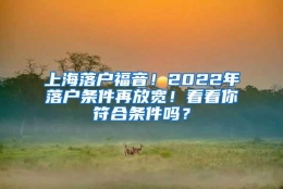 上海落户福音！2022年落户条件再放宽！看看你符合条件吗？