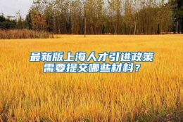 最新版上海人才引进政策需要提交哪些材料？