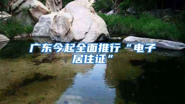 广东今起全面推行“电子居住证”