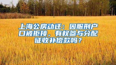 上海公房动迁：因服刑户口被拒接，有权参与分配征收补偿款吗？