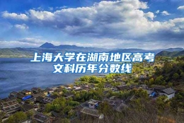 上海大学在湖南地区高考文科历年分数线