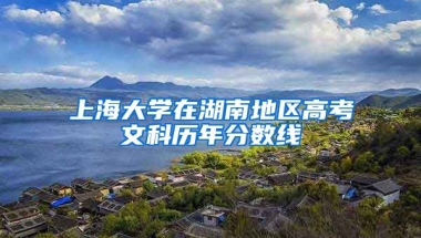 上海大学在湖南地区高考文科历年分数线