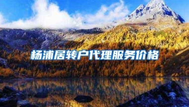 杨浦居转户代理服务价格