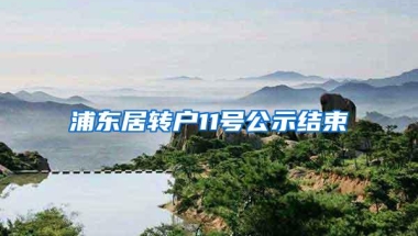 浦东居转户11号公示结束