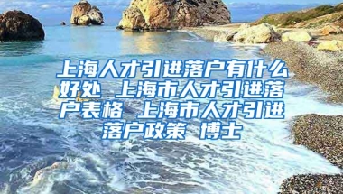 上海人才引进落户有什么好处 上海市人才引进落户表格 上海市人才引进落户政策 博士