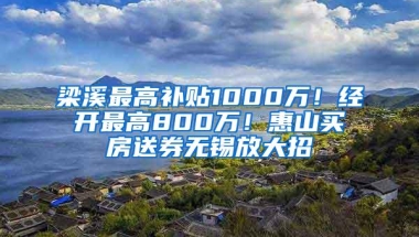 梁溪最高补贴1000万！经开最高800万！惠山买房送券无锡放大招