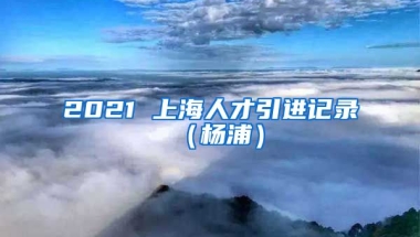 2021 上海人才引进记录（杨浦）