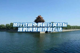 执行过程中的积分奖扣标准的调整程序和方法