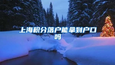 上海积分落户能拿到户口吗