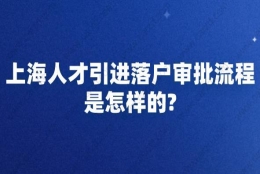 上海人才引进落户审批流程是怎样的？