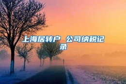 上海居转户 公司纳税记录