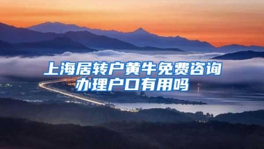 上海居转户黄牛免费咨询办理户口有用吗