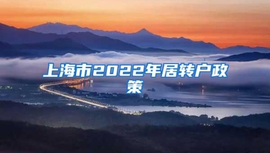 上海市2022年居转户政策