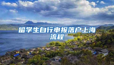 留学生自行申报落户上海流程