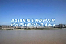 2018年度上海落户及其积分执行规范标准.docx