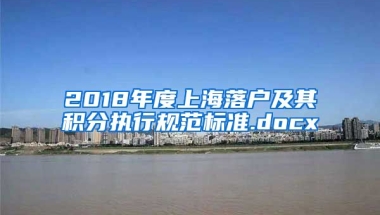 2018年度上海落户及其积分执行规范标准.docx