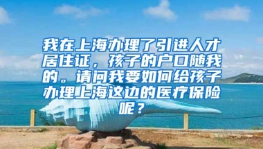 我在上海办理了引进人才居住证，孩子的户口随我的。请问我要如何给孩子办理上海这边的医疗保险呢？