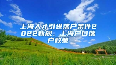 上海人才引进落户条件2022新规，上海户口落户政策