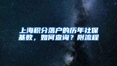 上海积分落户的历年社保基数，如何查询？附流程