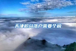 天津积分落户需要个税