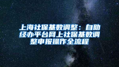 上海社保基数调整：自助经办平台网上社保基数调整申报操作全流程