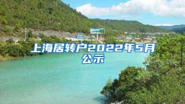 上海居转户2022年5月公示