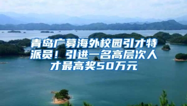 青岛广募海外校园引才特派员！引进一名高层次人才最高奖50万元