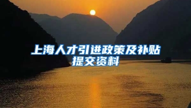 上海人才引进政策及补贴提交资料