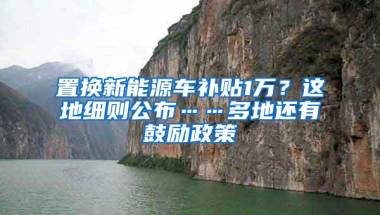 置换新能源车补贴1万？这地细则公布……多地还有鼓励政策