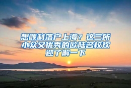 想顺利落户上海？这三所小众又优秀的欧陆名校欢迎了解一下