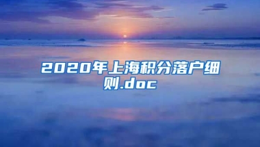 2020年上海积分落户细则.doc