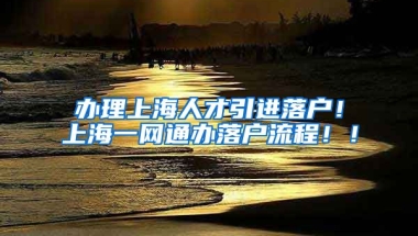 办理上海人才引进落户！上海一网通办落户流程！！